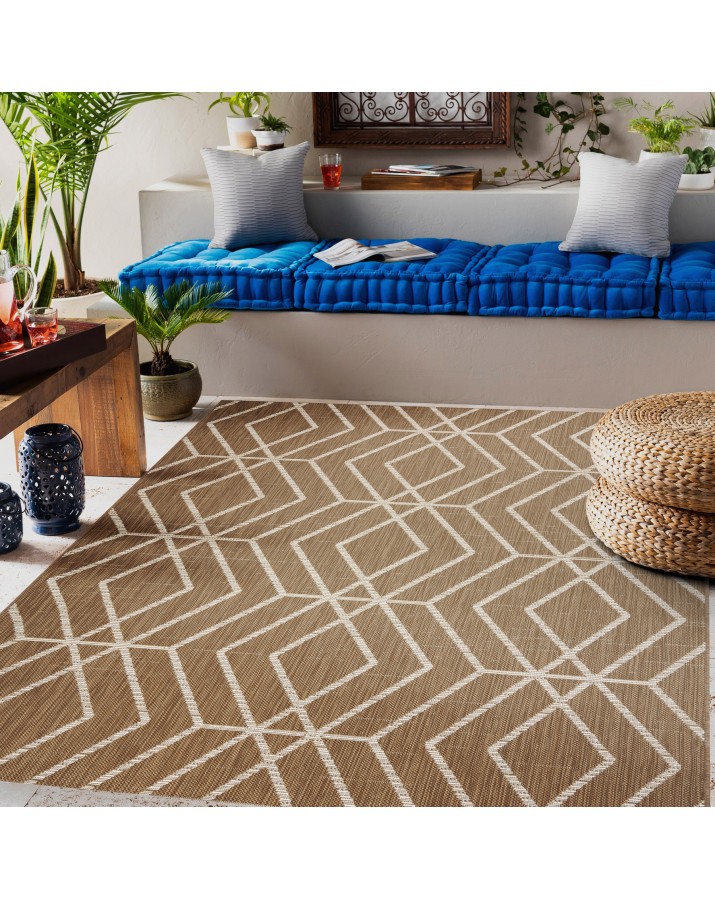 Plokščio audimo geometrinis kilimas FLAT 