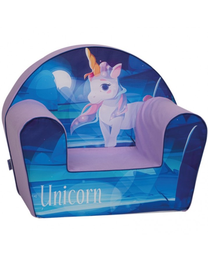  Melsvas foteliukas "Unicorn"