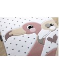 Šviesus kilimas - flamingai