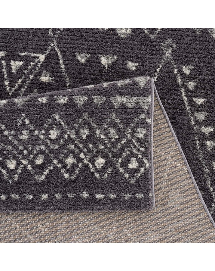 Pilkas boho stiliaus kilimas April 