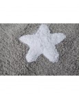 Pilkas skalbiamas kilimas Žvaigždutės