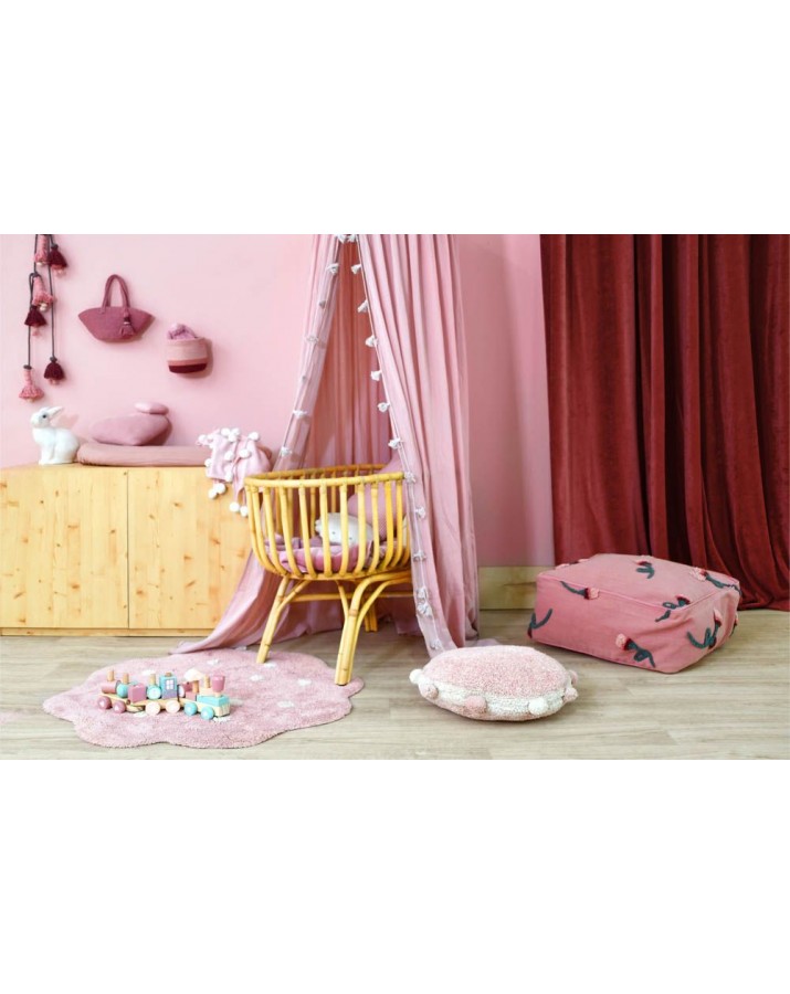 Rožinis skalbiamas kilimas Sausainiukas mini