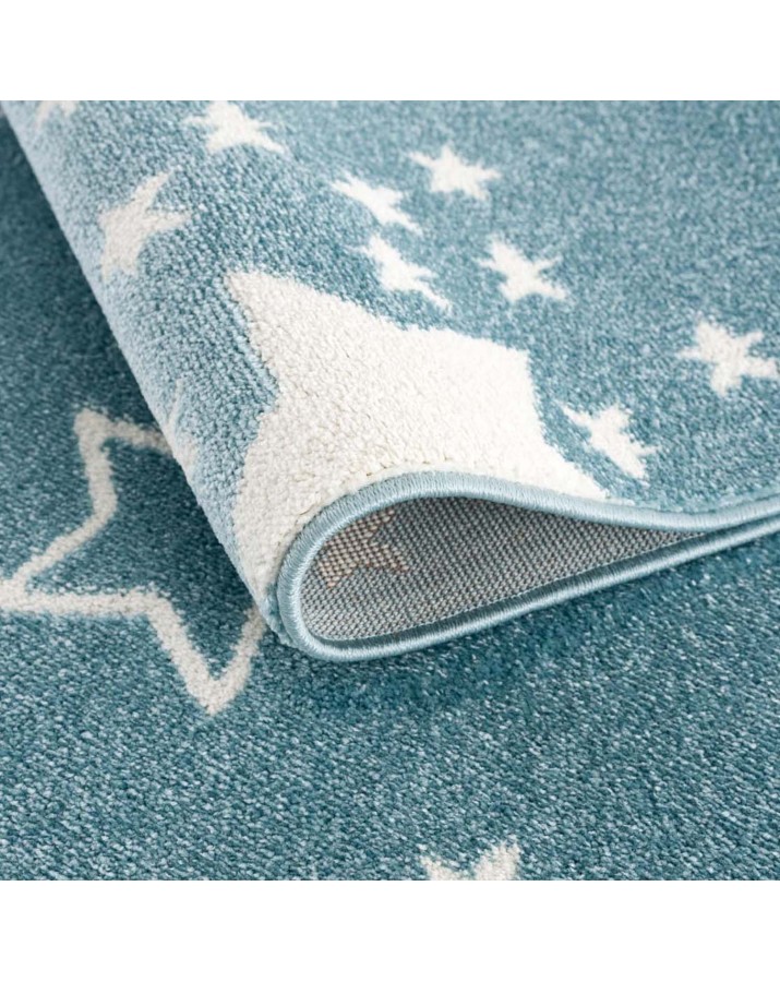 Melsvas kilimas su žvaigždelėmis