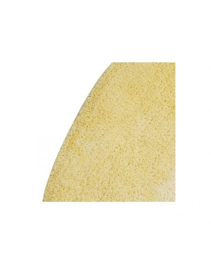 Geltonas apvalus skalbiamas kilimas 