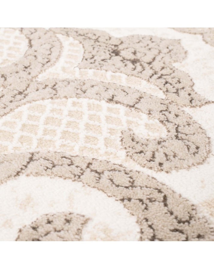 Klasikinio stiliaus smėlio spalvos kilimas