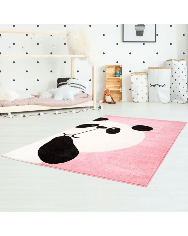 Rožinis kilimas "Didelė panda"