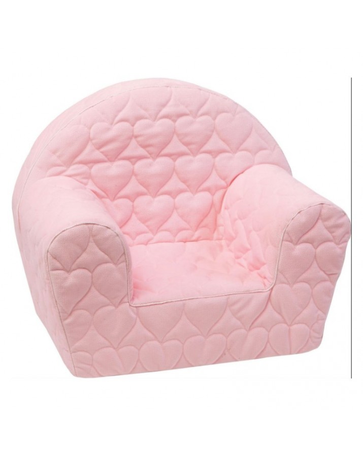 Rožinis dygsniuotas fotel..