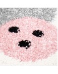 Rožinis kilimas "Išdykęs zuikis"Vaikiški kilimai