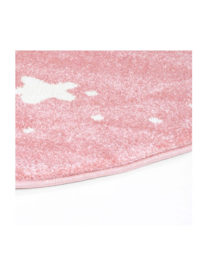 Rožinis vaikiškas kilimas "Mėnulyje"