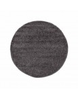 Švelnus tamsiai pilkas kilimas Shaggy Uni 200x200 cm